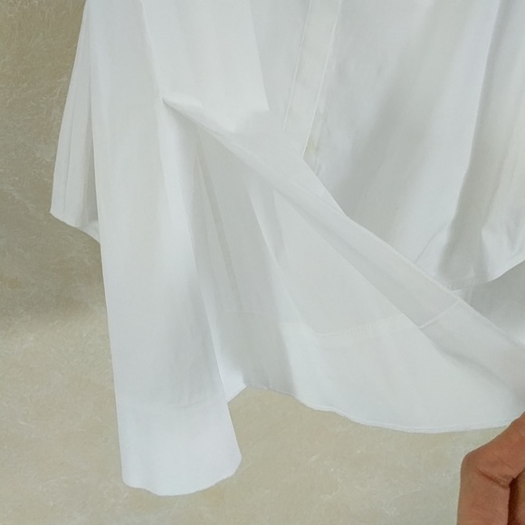 Theory Auriana Off the Shoulder White Blouse Top - Picture 6 of 8